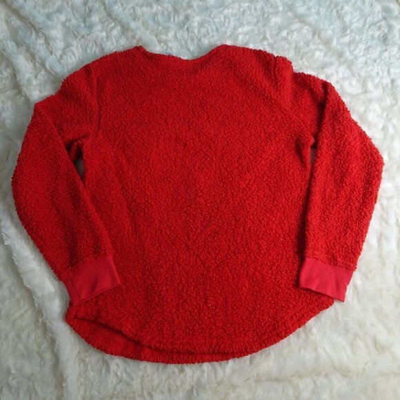 Peanuts Snoopy Red Fuzzy Pullover Medium - Picture 2 of 6